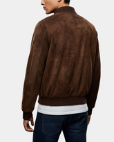 Mens Suede MA-1 Bomber Jacket Trevor Zenith Brown